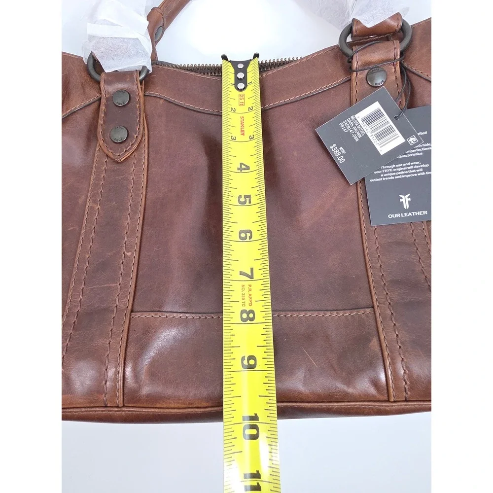 Frye Melissa Satchel Dark Brown Leather Handbag 34DB147-DBN NEW